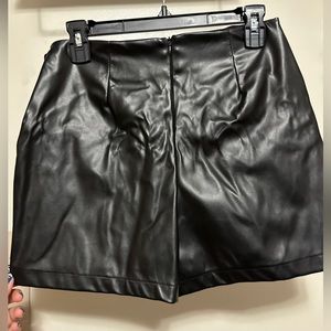 high waisted leather shorts